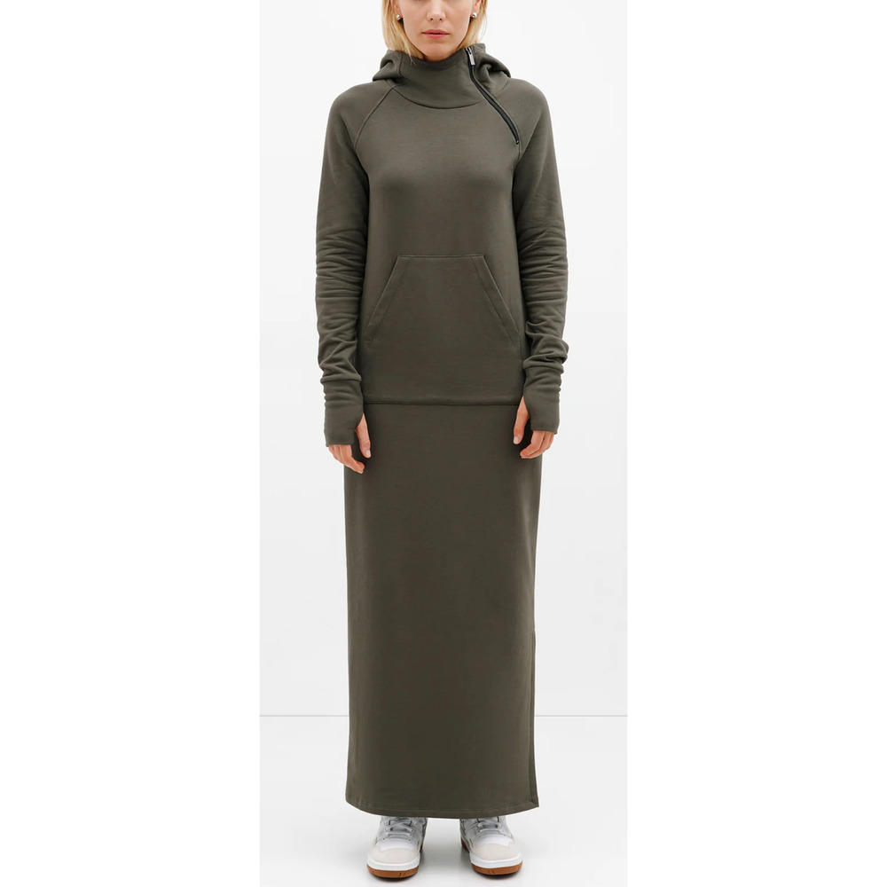 Women's Olive Long Sleeve Hoodie Tee